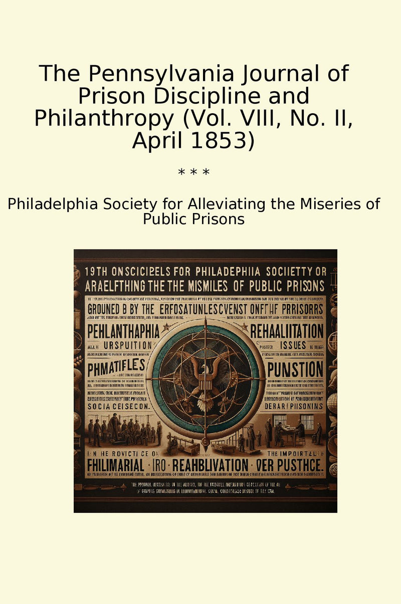 The Pennsylvania Journal of Prison Discipline and Philanthropy (Vol. VIII, No. II, April 1853)