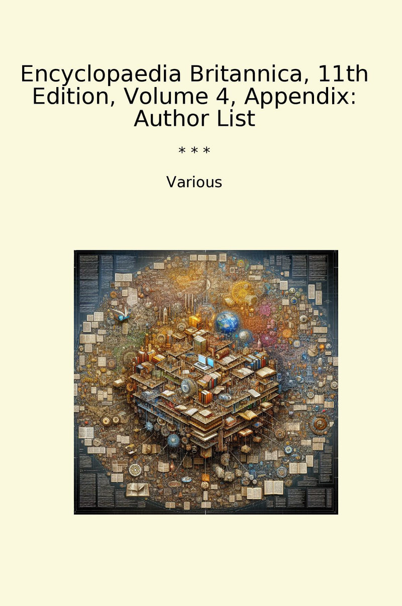 Encyclopaedia Britannica, 11th Edition, Volume 4, Appendix: Author List
