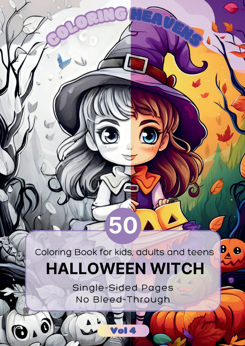 witch 4 - Coloring Book for Adults and Children
