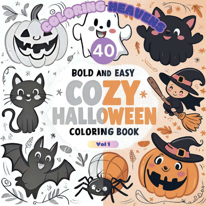 cozy halloween 1 - Coloring Books for Adults and Children