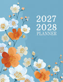 2027-2028 Large Print Monthly Planner – USA Edition – Serene Blossoms - USA Edition – Serene Blossoms