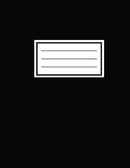 Notebook - 17 Lines Per Page - Black