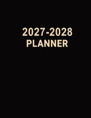 2027-2028 Large Print Monthly Planner - USA Edition - Black Cover