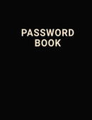 Password Log Book - Extra Large Print - Black Cover