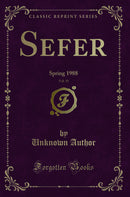 Sefer, Vol. 15: Spring 1988 (Classic Reprint)
