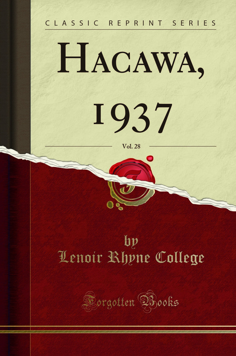Hacawa, 1937, Vol. 28 (Classic Reprint)