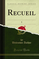 Recueil (Classic Reprint)