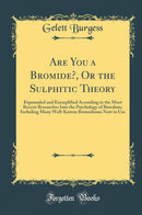 Are You a Bromide?, Or the Sulphitic Theory: Expounded and Exemplified According to the Most Recent Researches Into the Psychology of Boredom; Including Many Well-Knwon Bromidioms Now in Use (Classic Reprint)