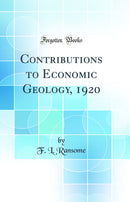 Contributions to Economic Geology, 1920 (Classic Reprint)