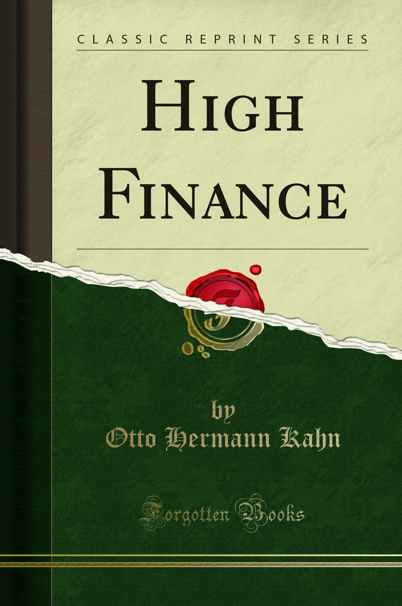 High Finance (Classic Reprint)