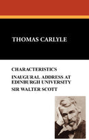 Characteristics, Inaugural Address, and Sir Walter Scott