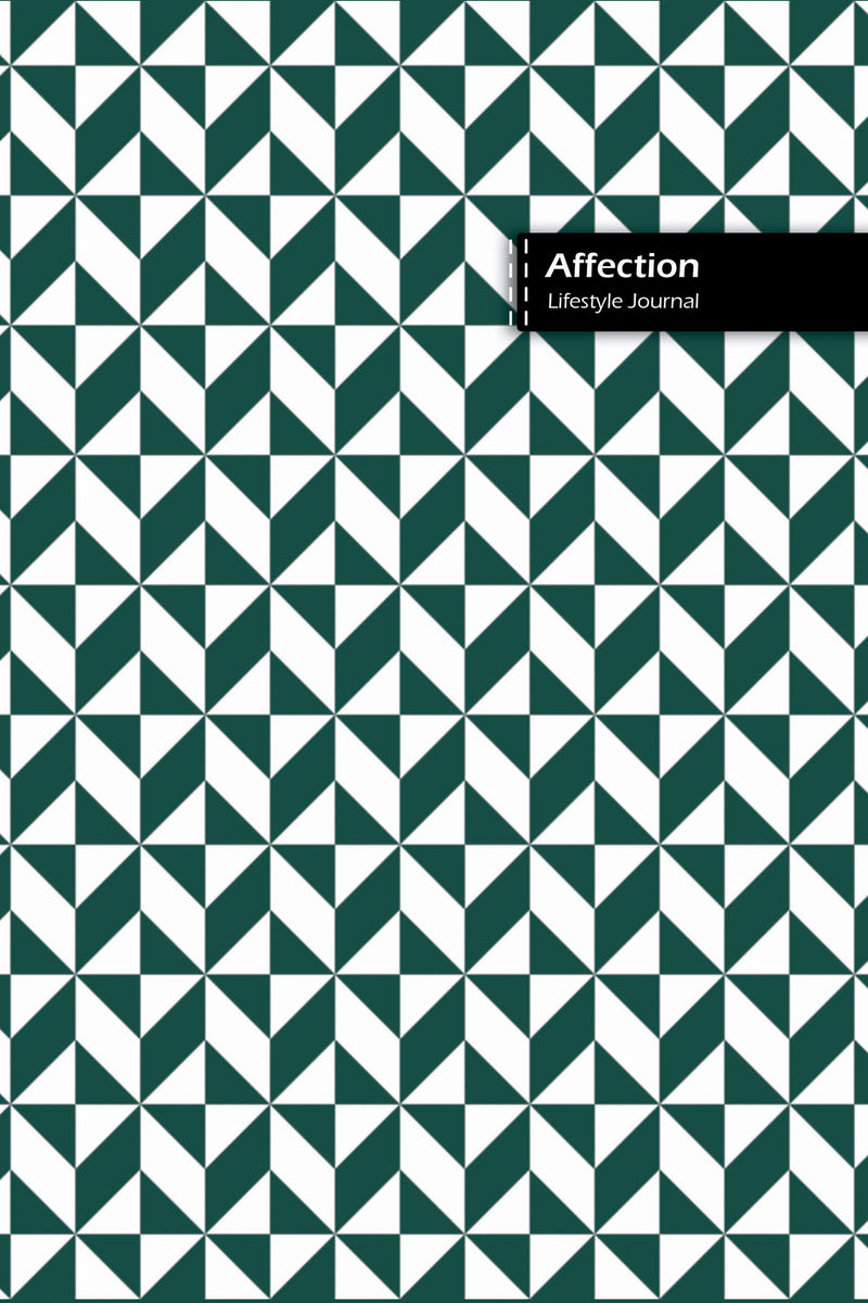Affection Lifestyle Journal, 180 Write-in Pages (90 shts), Wide-ruled Dotted Lines, Spiral Bound, Lay-flat Design, (Olive)