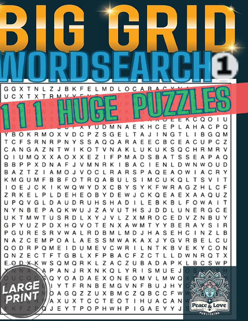 BIG GRID Wordsearch for Adults, Seniors and Teens - Massive 30 x 30 Grid - 111 Themed Wordsearch Puzzles  (volume 1 - 2024)