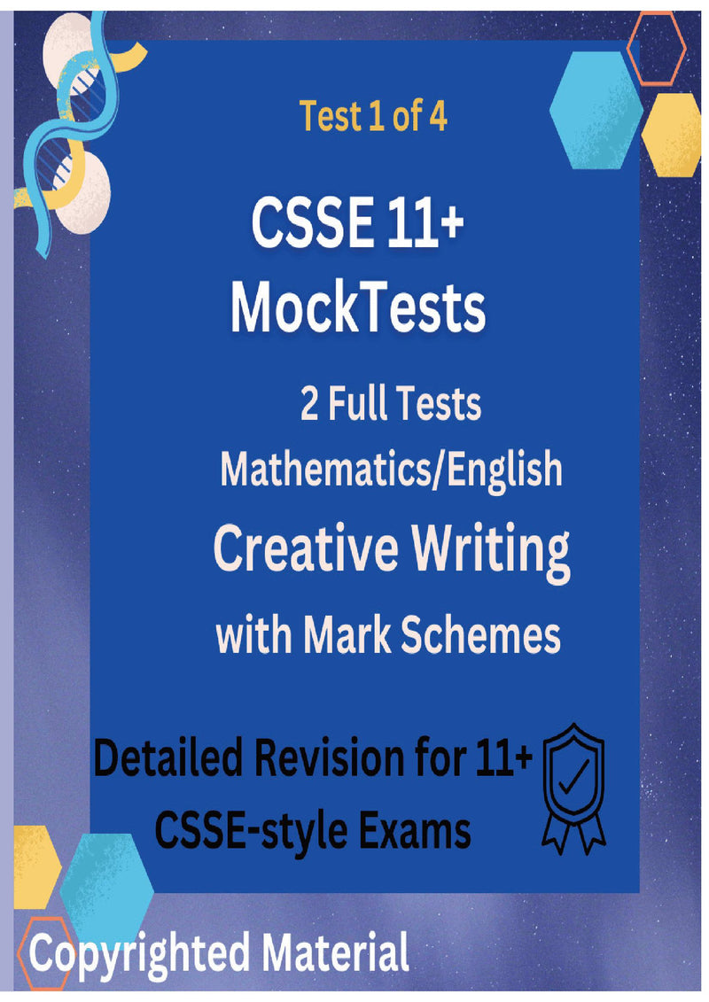 Test 1 Mock Test (Mathematics/English)
