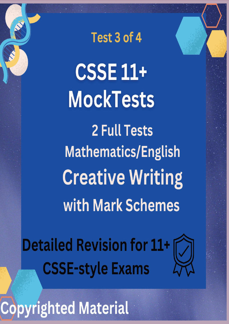Test 3 Mock Test (Mathematics/English)