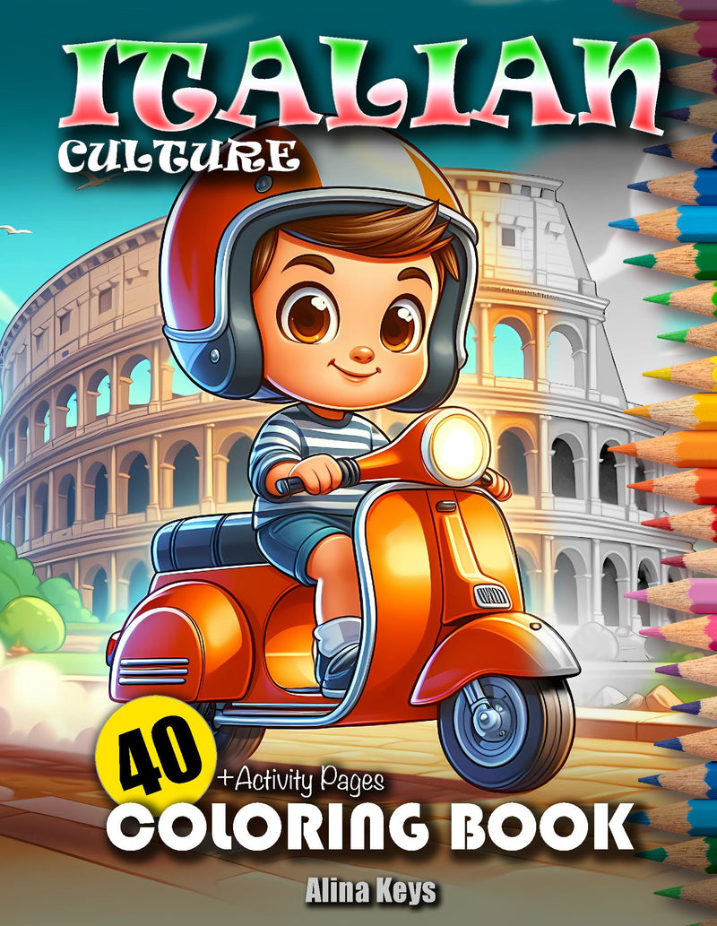 Italian Culture Coloring Book for Kids