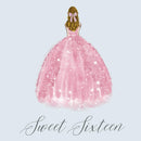 Sweet Sixteen guest book hardback