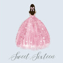 Sweet Sixteen guest book hardback