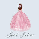 Sweet Sixteen guest book hardback