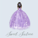 Sweet Sixteen guest book hardback