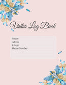 Elegant Floral Visitor Log Book -  120 Page Guest Sign-In Register for Office, Business Reception, Home & Events