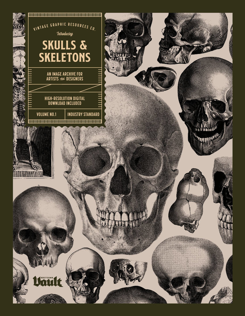 Skulls & Skeletons - An Image Archive and Anatomy Reference Book for Artists and Designers