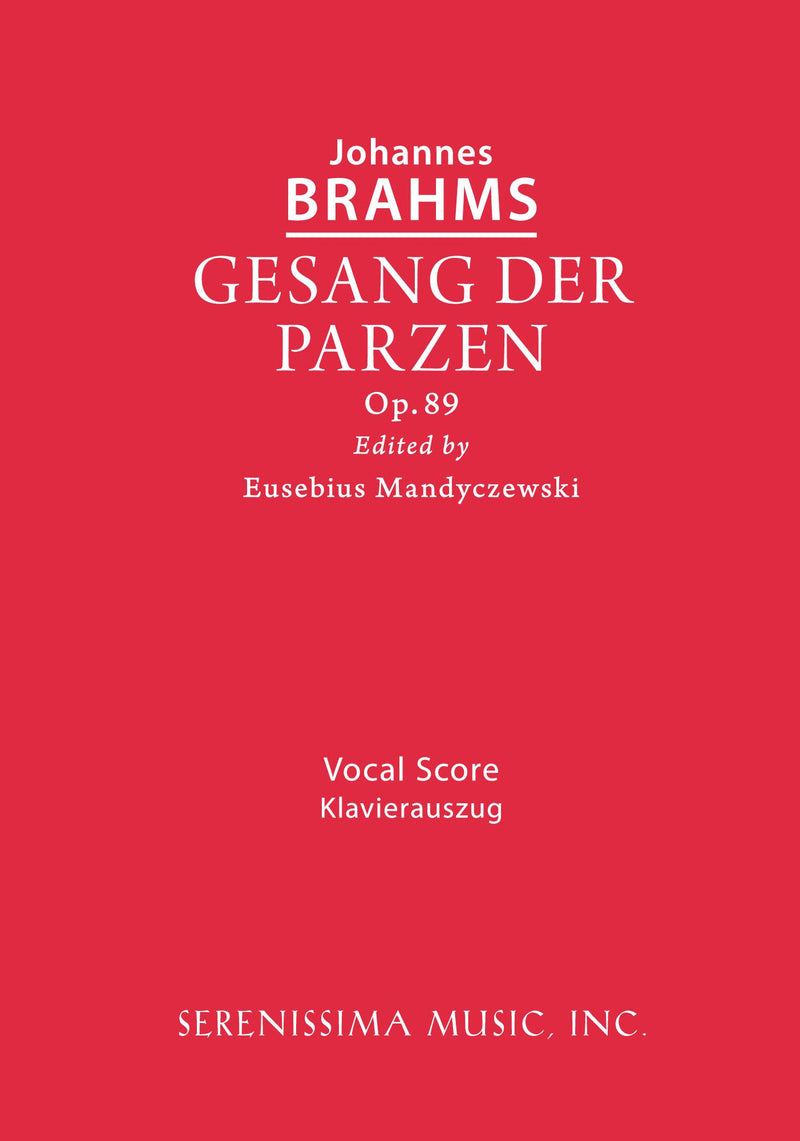 Gesang der Parzen, Op.89 (Mandyczewski) - Vocal score