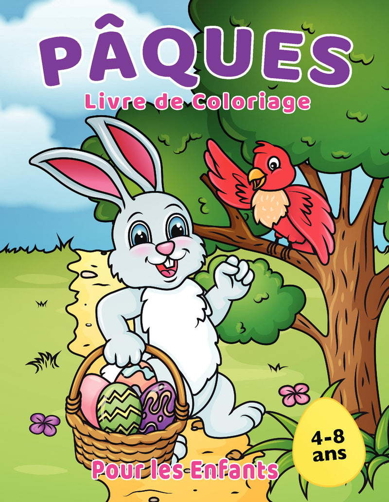 Livre de coloriage de Paques pour les Enfants 4-8 ans