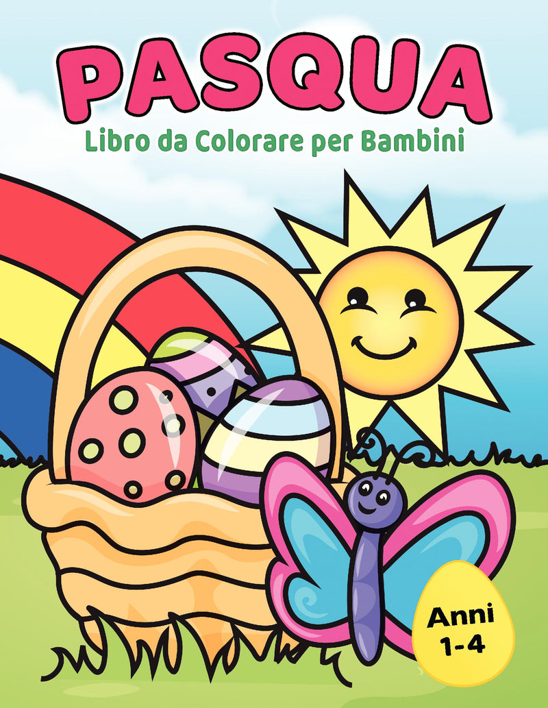Libro da Colorare di Pasqua per Bambini 1-4 anni