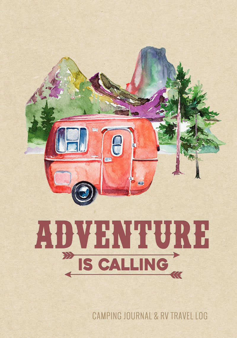 Camping Journal & RV Travel Logbook, Red Vintage Camper