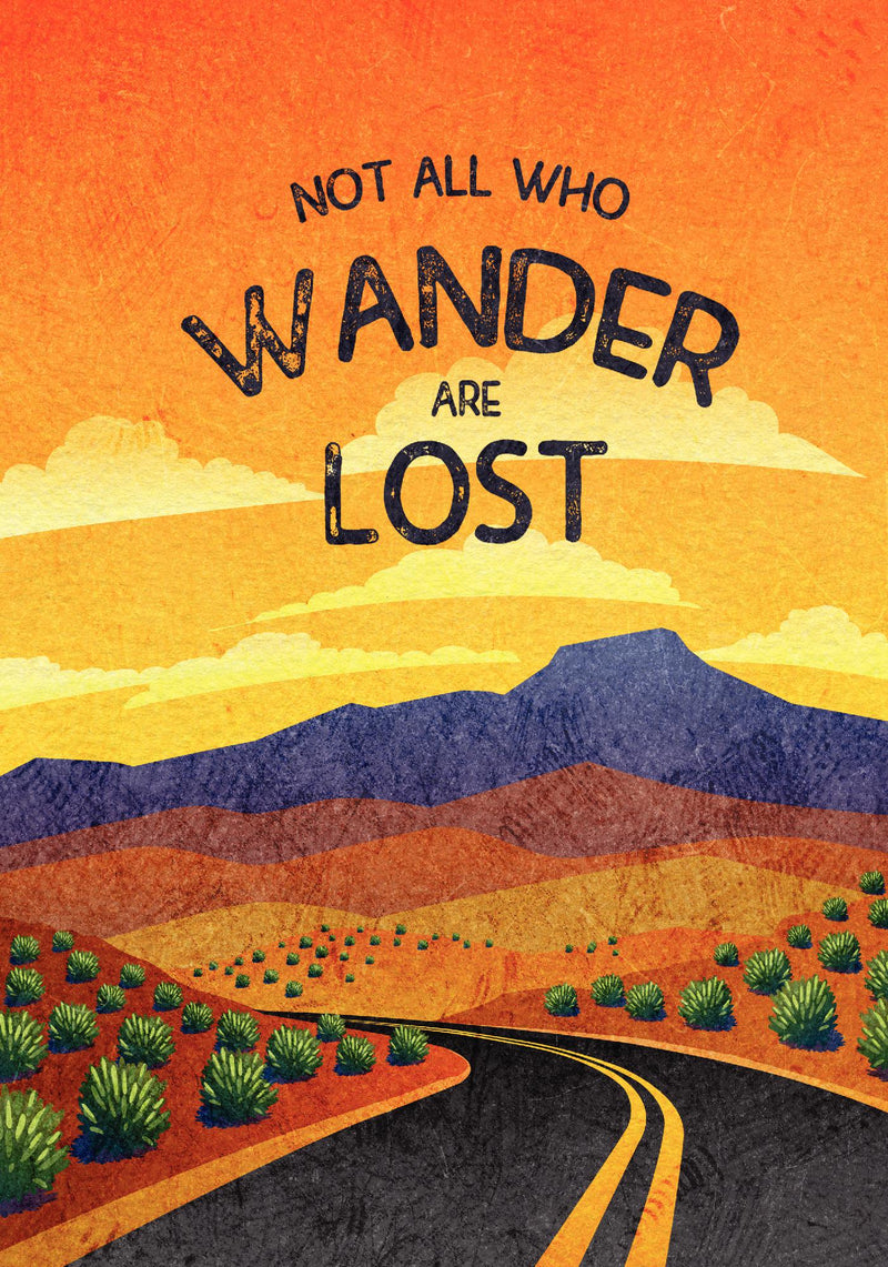 Camping Journal & RV Travel Logbook, Wander Not Lost