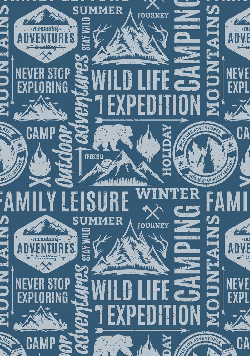 Camping Journal & RV Travel Logbook, Camper Blue
