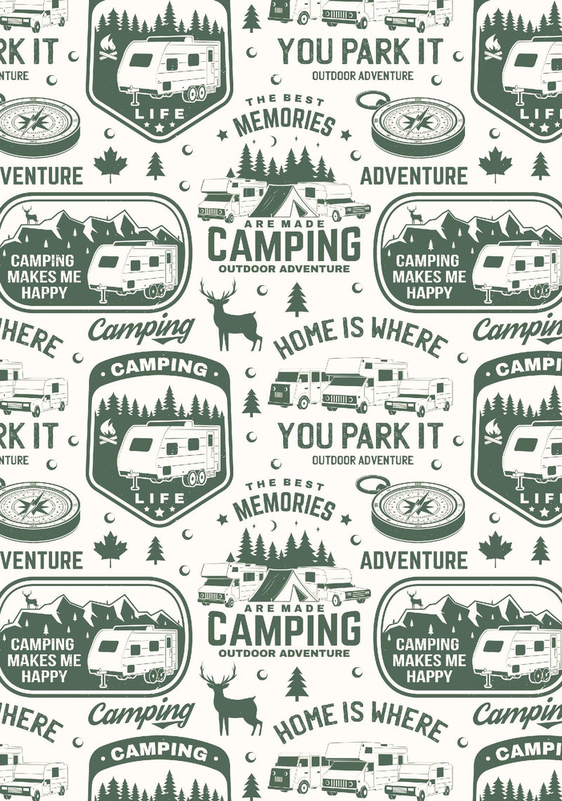 Camping Journal & RV Travel Logbook, Camper Green