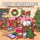 Cozy Christmas: Bold and Easy Coloring Book