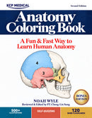 Anatomy Coloring Book: A Fun & Fast Way to Learn Human Anatomy - Guided Coloring With 500+ Realistic Medical Illustrations, 120 Bones Flashcards, and Self Quizzing (Bones Edition)
