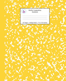 Marble Composition Notebook College Ruled: Yellow Marble Notebooks, School Supplies, Notebooks for School