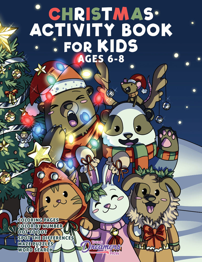 Christmas Activity Book for Kids Ages 6-8