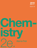 Chemistry: Atoms First 2e, Volume 1/2 (paperback, b&w)