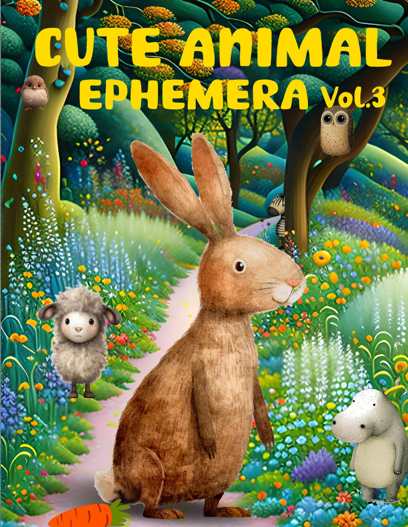 Cute Animals Ephemera Book Vol.3