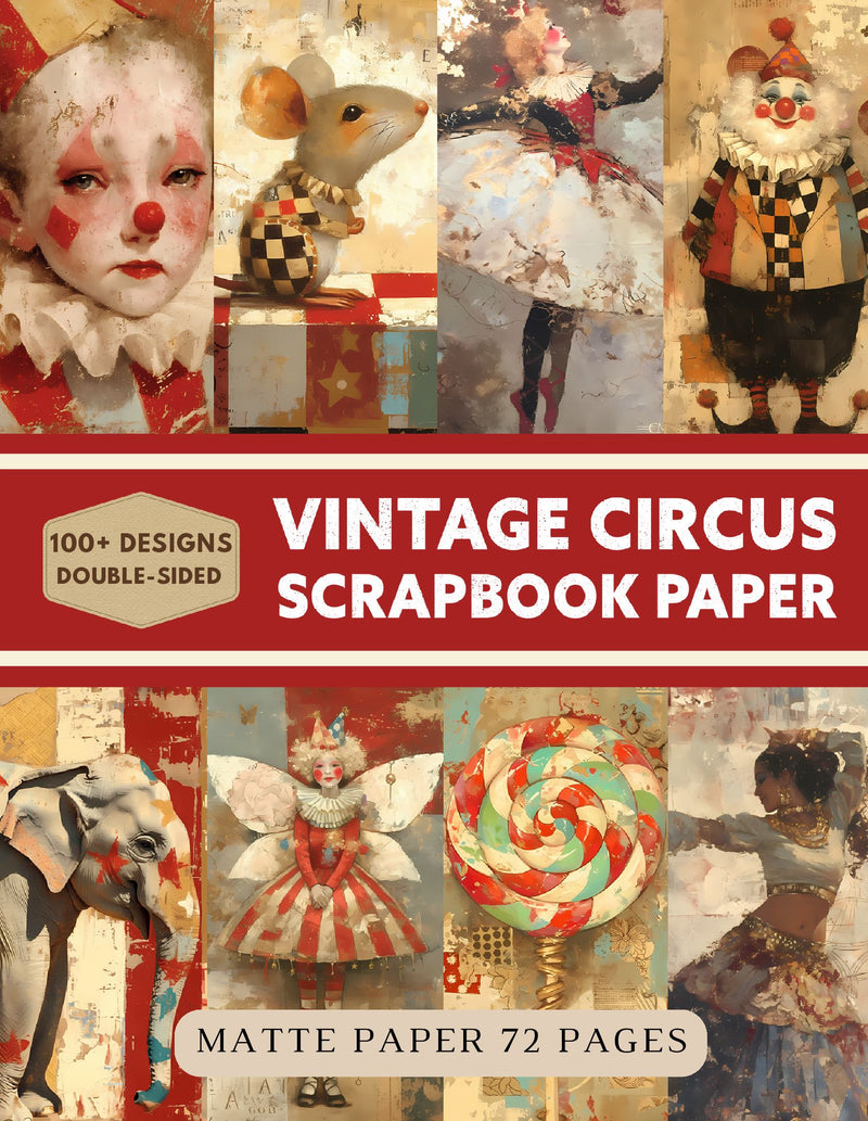 Vintage Circus Scrapbook Paper