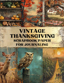 Vintage Thanksgiving Scrapbook Paper - Decorative Sheets Double Sided Craft Paper For Scrapbooking, Artist Trading Cards, Mixed Media, Junk Journals, Collage Art, Card Making, Origami and More