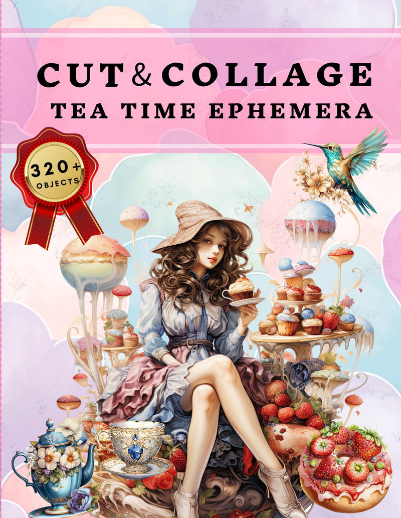 Cut and Collage Tea Time Ephemera Book