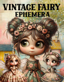 Vintage Fairy Ephemera Book - High Quality Images Of Peoples, For Paper Crafts, Scrapbooking, Mixed Media, Junk Journals, Collage Art, Artist Trading Cards, and More.