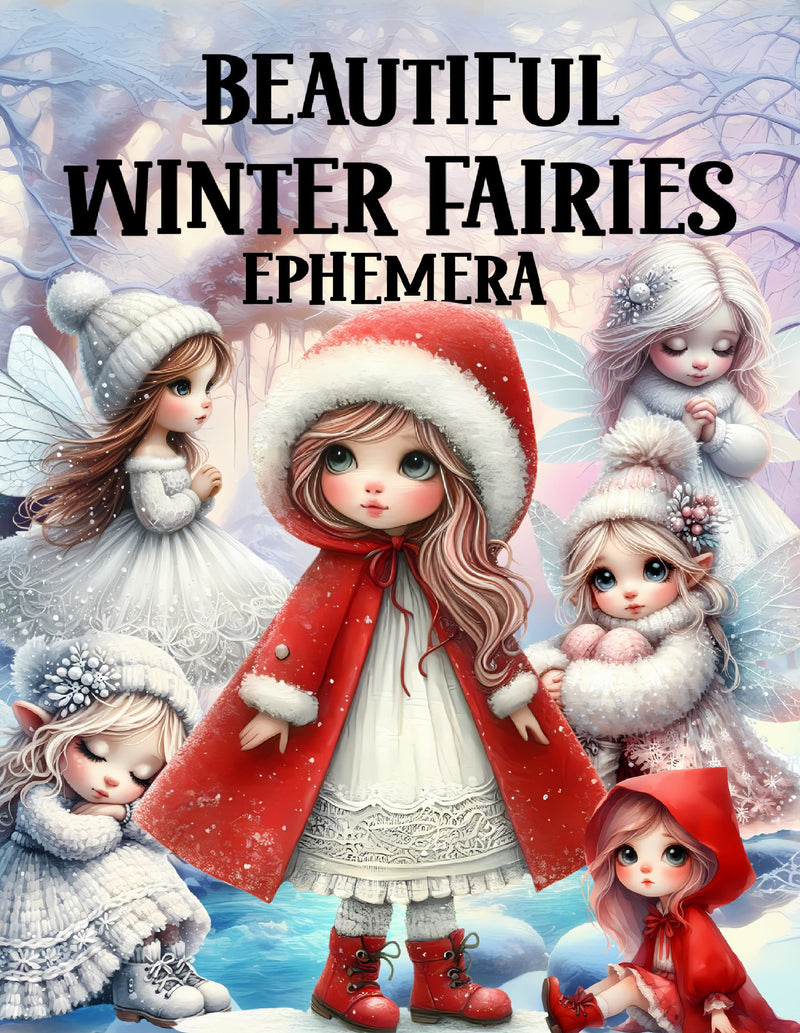 Beautiful Winter Fairies Ephemera Book