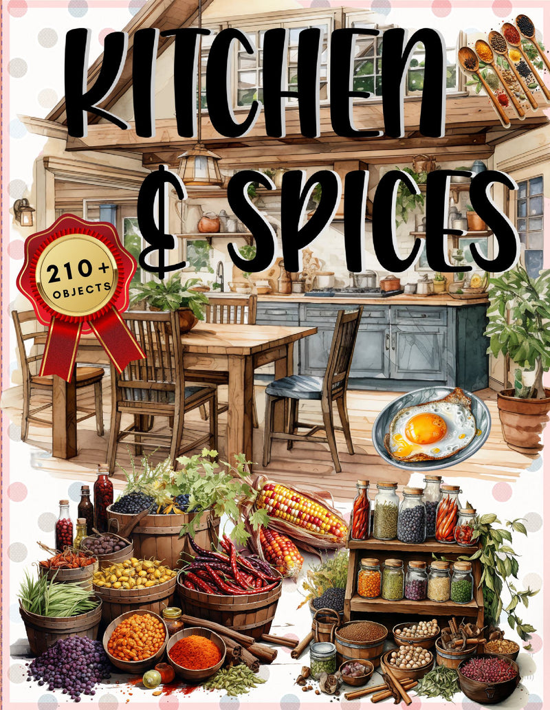 Kitchen and Spices Ephemera Book