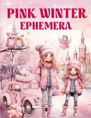 Pink Winter Ephemera Book