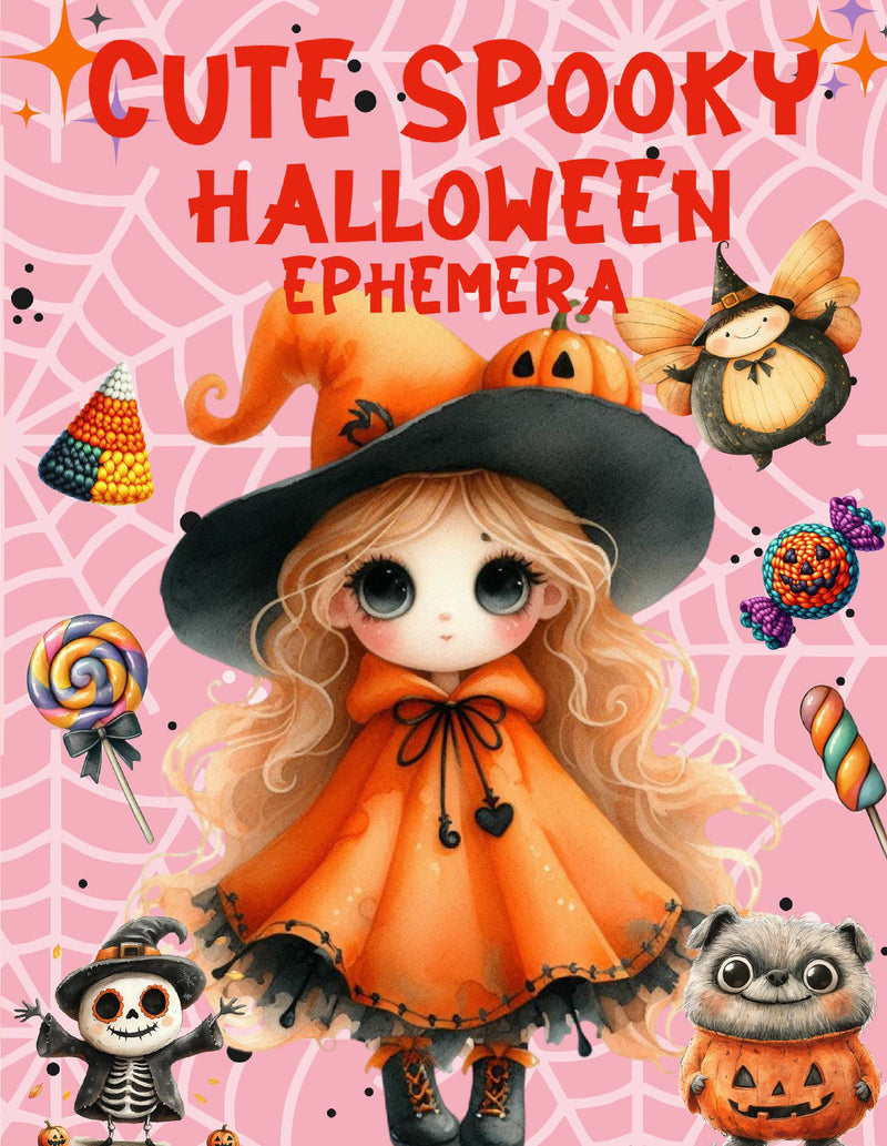 Cute Spooky Halloween Ephemera Book
