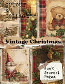 Cutout and Collage Vintage Christmas Scrapbook Paper - Decorative Sheets Double Sided Craft Paper For Scrapbooking, Artist Trading Cards, Mixed Media, Junk Journals, Collage Art, Card Making, Origami and More