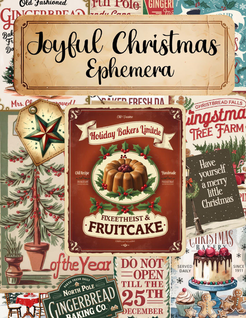 Joyful Christmas Ephemera Book