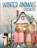 Winter Animals Ephemera Book